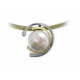 Colgante de plata, oro, perla barroca y DIAMANT  LAB