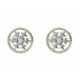 Pendientes de plata, oro y DIAMANT  LAB