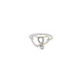 Silver, gold and diamond lab ring