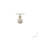 Colgante de plata, oro, DIAMANT  LAB y perla barroca