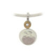 Colgante de plata, oro, DIAMANT  LAB y perla barroca