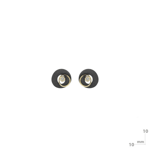 Arracades de plata, or i diamant lab