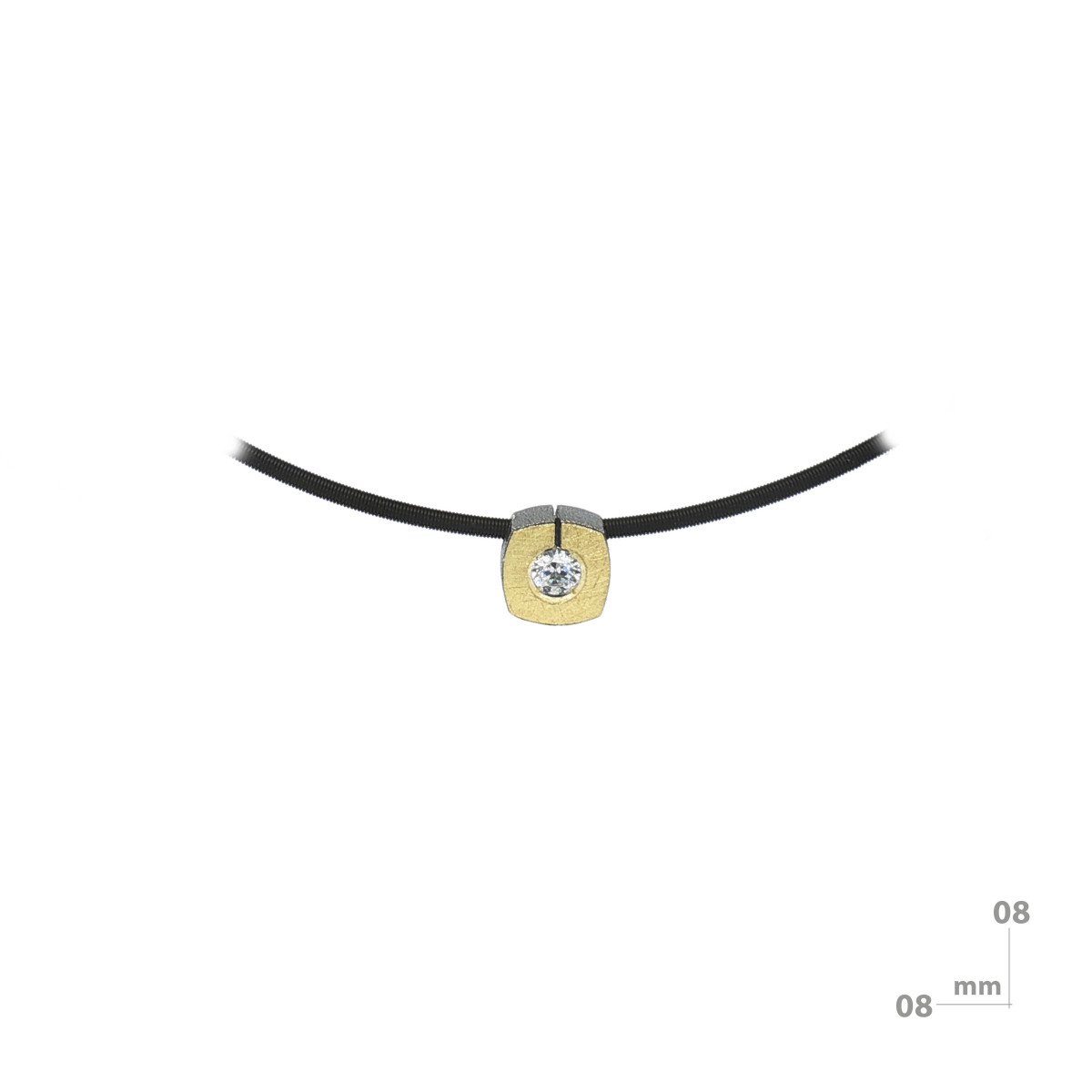 Silver, gold and diamond pendant lab