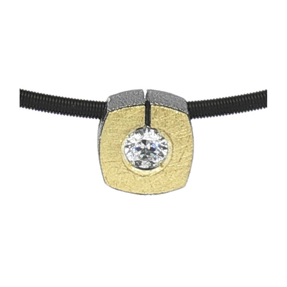 Silver, gold and diamond pendant lab