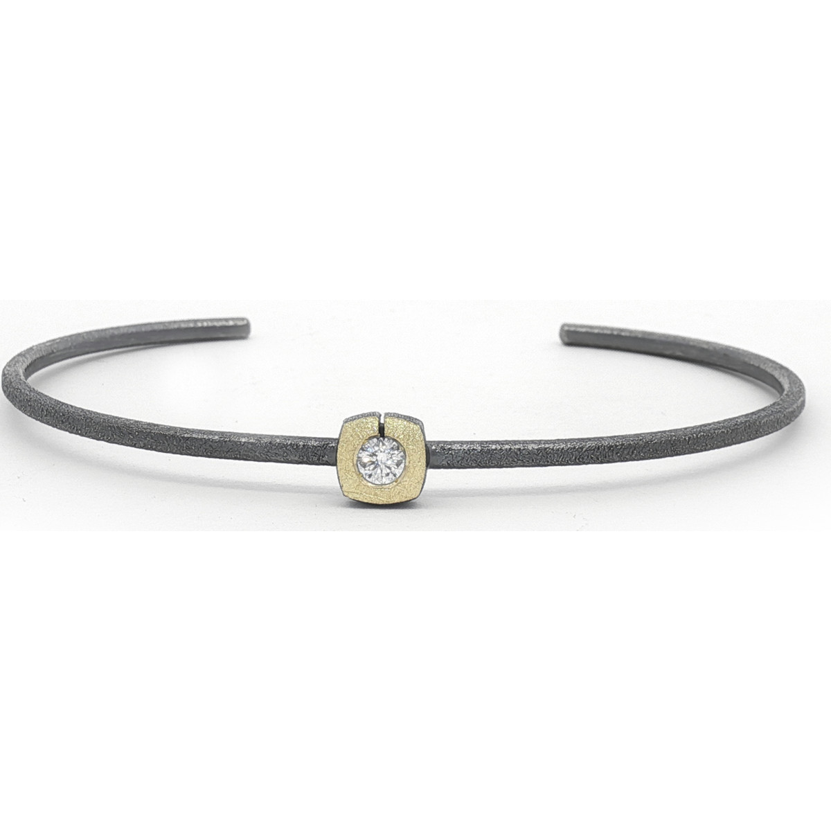 Polsera de plata, or i diamant lab