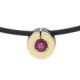 Silver, gold and ruby pendant