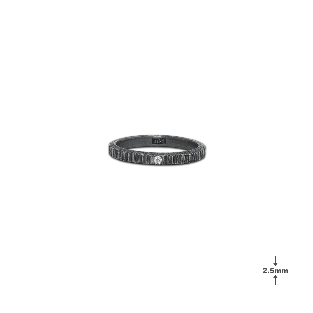 Aliança de plata i diamant lab