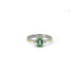 Anillo de plata, oro, DIAMANT  LAB y esmeralda