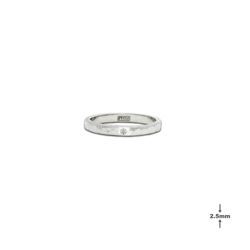 Alianza de plata y diamante lab