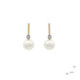 Arracades de plata, or, perla i brillant lab