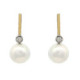 Arracades de plata, or, perla i brillant lab