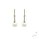 Arracades de plata, or, perla i diamant lab
