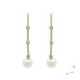 Arracades de plata, or, perla i brillant lab