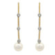 Arracades de plata, or, perla i brillant lab