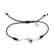 Pulsera de plata, oro, tanzanita y brillante lab