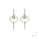 Pendientes de plata, oro, esmeralda y brillante lab