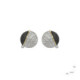 Pendientes de plata, oro y brillant lab