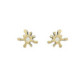 Pendientes de plata, oro y brillante lab