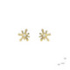 Pendientes de plata, oro y brillante lab