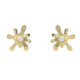 Pendientes de plata, oro y brillante lab