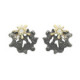 Pendientes de plata, oro y brillante lab