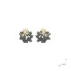 Pendientes de plata, oro y brillante lab