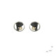 Pendientes de plata, oro y brillante lab
