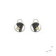 Pendientes de plata, oro y brillante lab