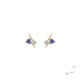 Pendientes de plata, oro, tanzanita y brillante lab