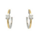 Pendientes de plata, oro y brillante lab