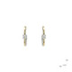 Pendientes de plata, oro y brillante lab
