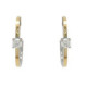 Pendientes de plata, oro y brillante lab