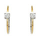 Pendientes de plata, oro y brillante lab