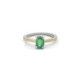 Anillo de plata, oro y esmeralda