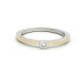 Anillo de plata, oro y brillante de 0.02ct