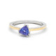 Anillo de plata, oro y tanzanita
