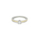 Anillo de plata, oro y brillante lab