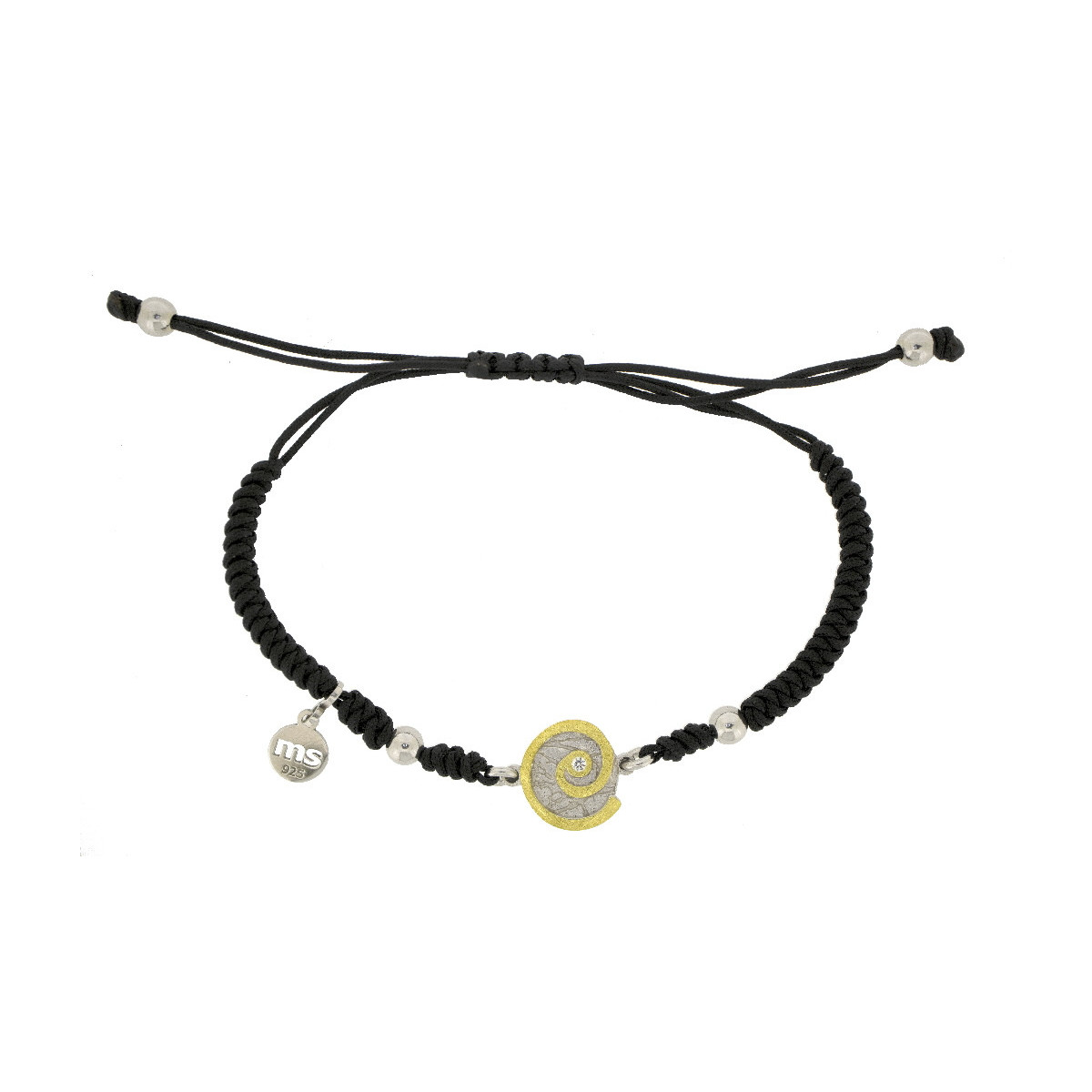 Silver, gold and 0.015 ct brilliant bracelet