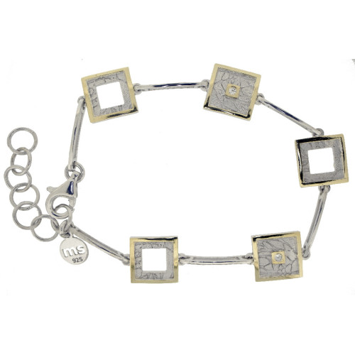 Silver, gold and shiny bracelet