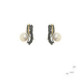 Silver, gold and baroque pearl earrings