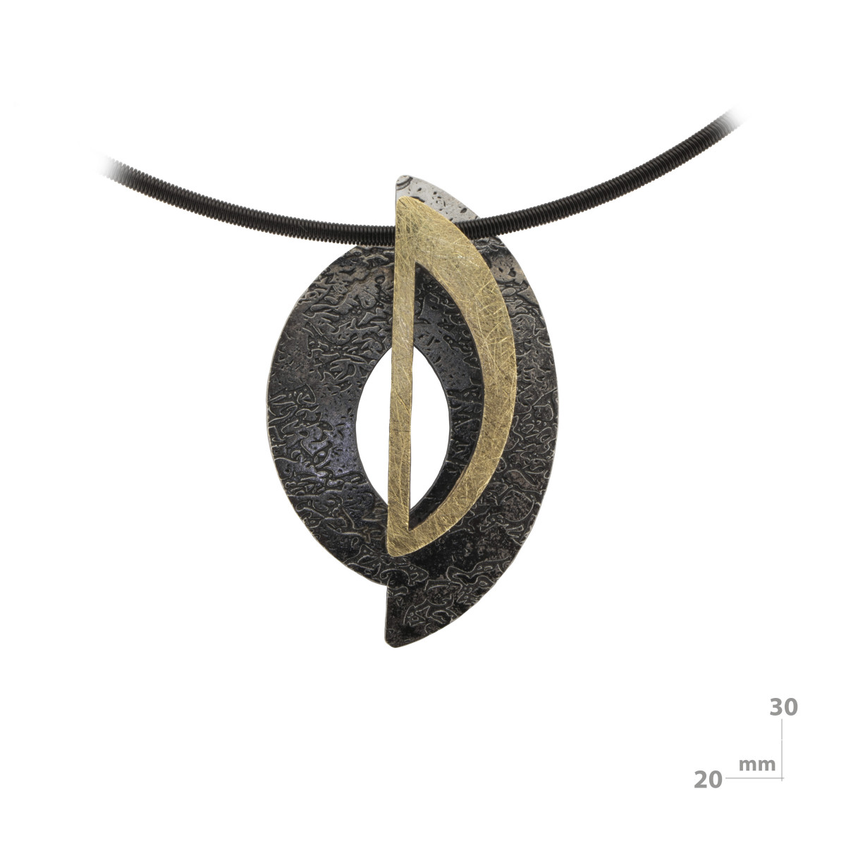 Silver and gold pendant