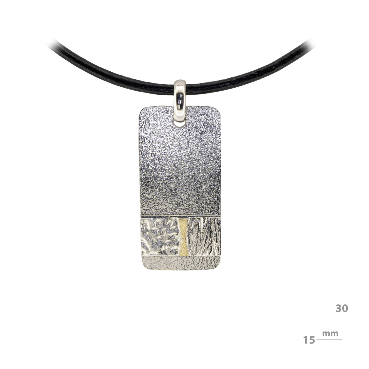 Silver and gold pendant
