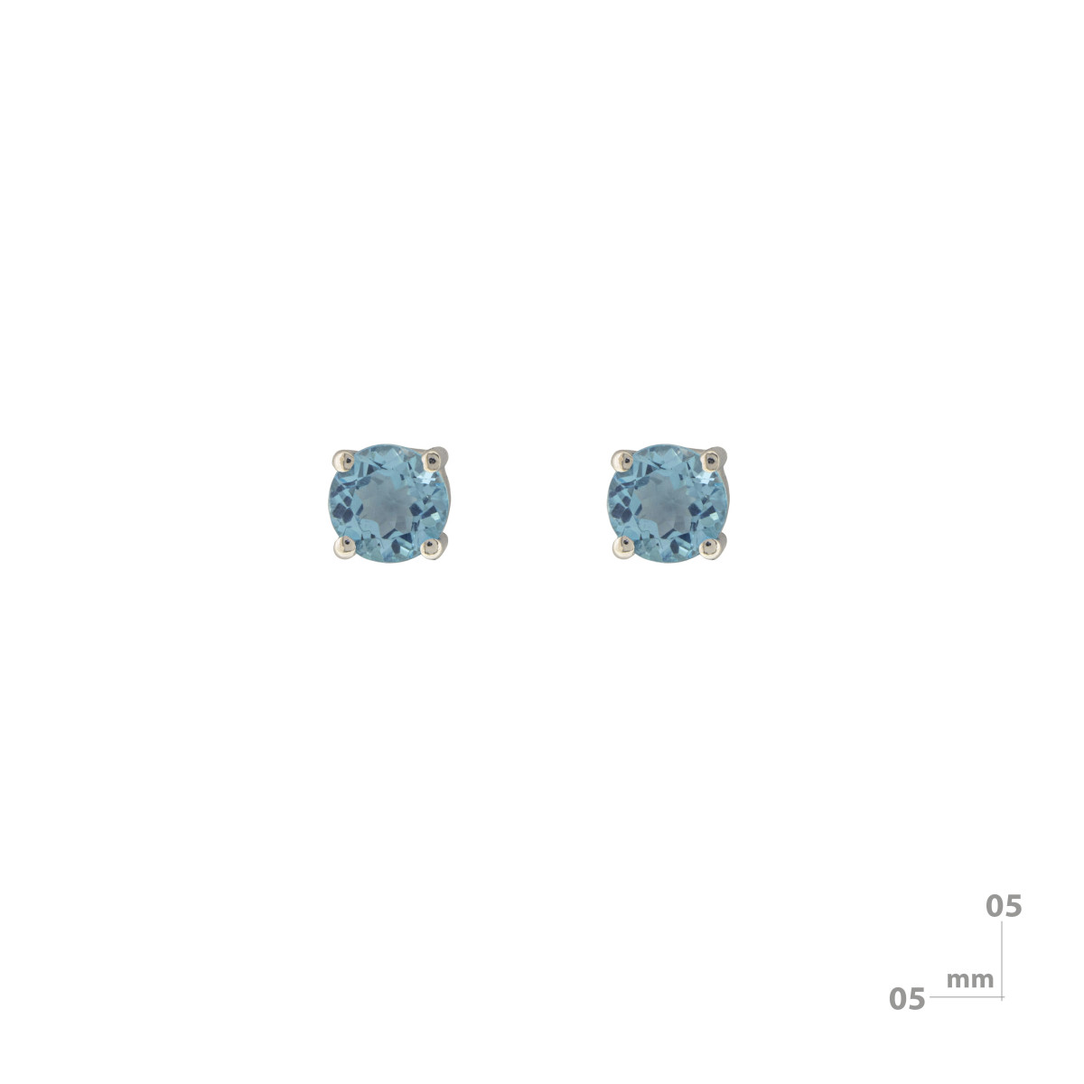 Silver, gold and blue topaz earrings