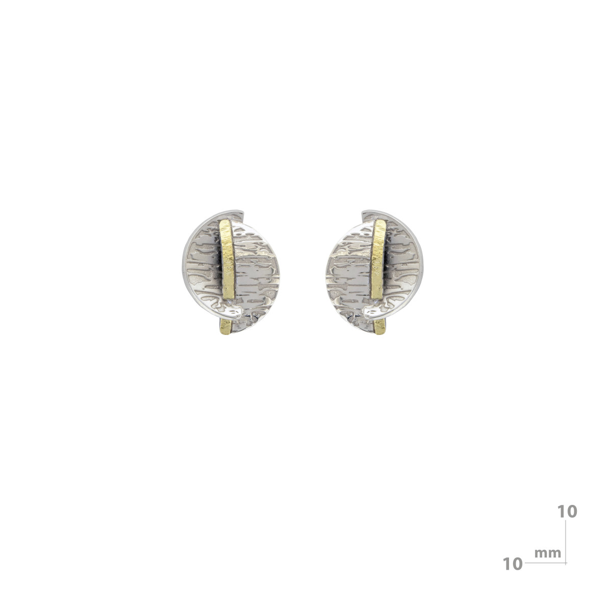 Silver and gold earrings