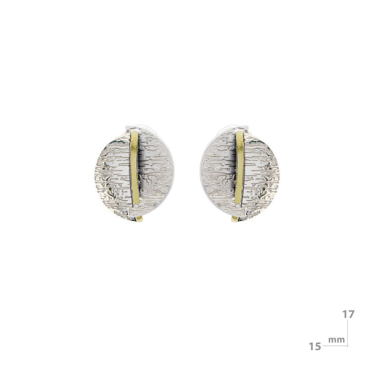 Silver and gold earrings