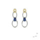 Silver, gold and kyanite earrings