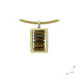 Silver, 18k gold and tiger's eye pendant