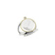 Silver, gold, cultured and shiny pearl ring