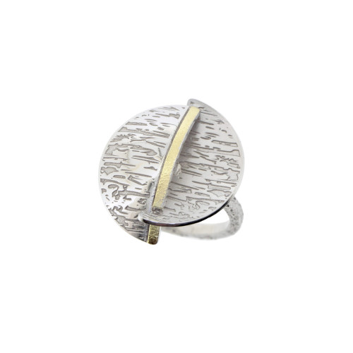 Anillo de plata y oro