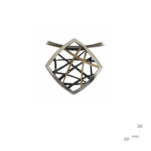 Silver and gold pendant